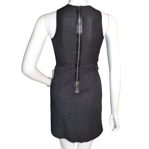 ARMANI EXCHANGE Dress, 2, Short, Crinkled Crossed Neck, Black, Sleeveless, Mini - Picture 6 of 10